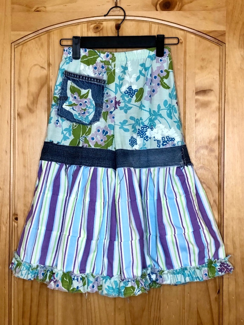Girls 4T Hippie Love Bells | Handmade UpCycled Boho Bell Pants